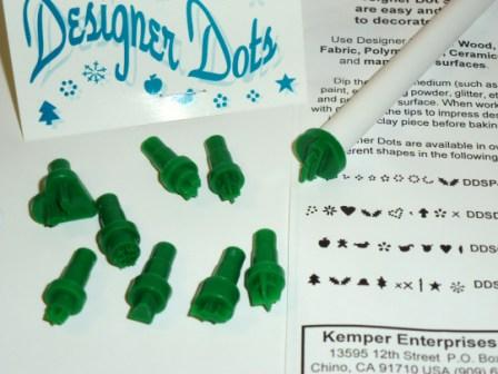 Brass clay christmas design dots (9 designs)